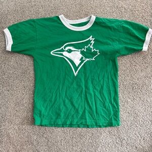 NBA Blue Jays Green and White Kids Short Sleeve Tee